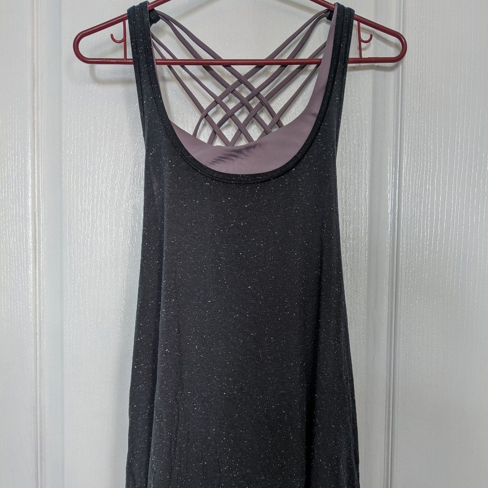 Lululemon workout top with built in cross back bra